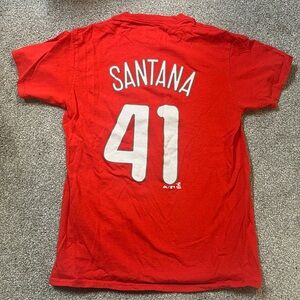 Majestic Carlos Santana Phillies t-shirt. Adult small.